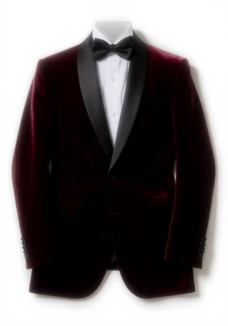 Blazer in velluto bordeaux